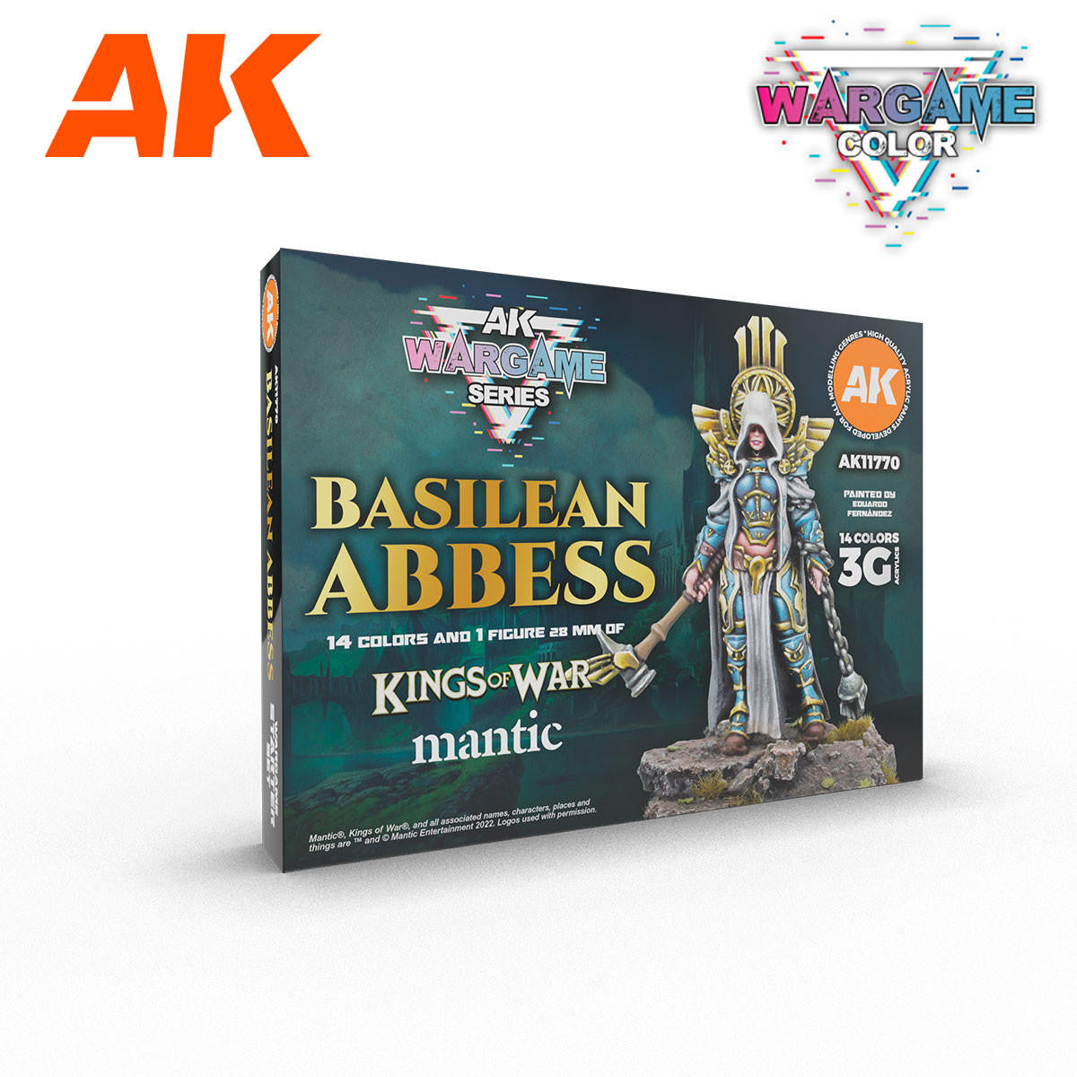 AK Interactive Kings of War Basilean Abbess Paints & Figure AK11770